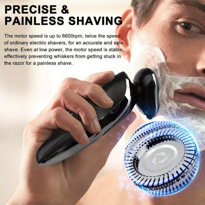 Electric Shaver 2-Pack with 3D Floating Heads, LED Power Indicators and Rechargeable Design