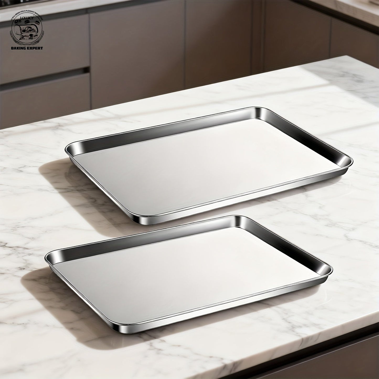 Baking Sheet and Rack Set Stainless Steel Half Sheet Pan with Cooling Rack Rust Free for Cookie for Grilling, Camping and Outdoor Meals