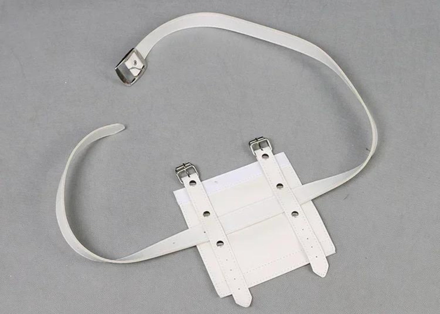 Sword Belt Holster with Dual Buckle Loops in Black or White for Katana-Style Costume Props