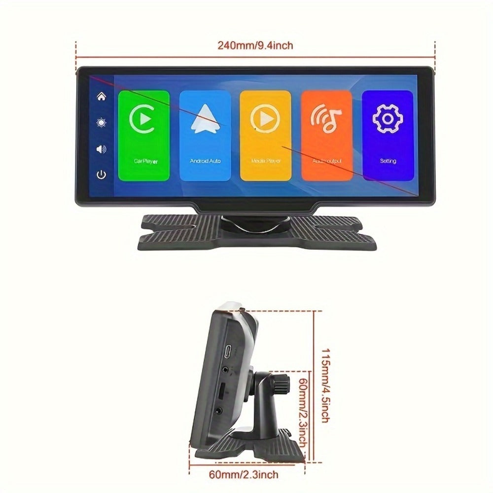 10.26 Inch Car Screen with Wireless CarPlay & Android Auto – Ultra HD Bluetooth Car Monitor, Dual Camera, Reversing Assist, Navigation