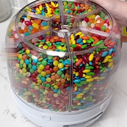 Candy Dispenser Storage Box Large, Sealed Smart Partition Container for Small Candies, Grain, Flour & Pet Food