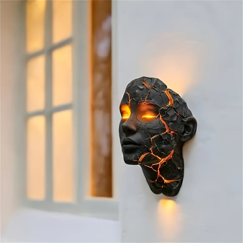3D Shattered Soul Wall Lamp for Entryways, Bedrooms and Living Spaces, with the Listed Configuration