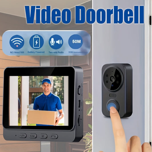 170° Wide Angle Video Doorbell Camera 1080P with 4.3" HD Monitor - No WiFi No App No Subscription