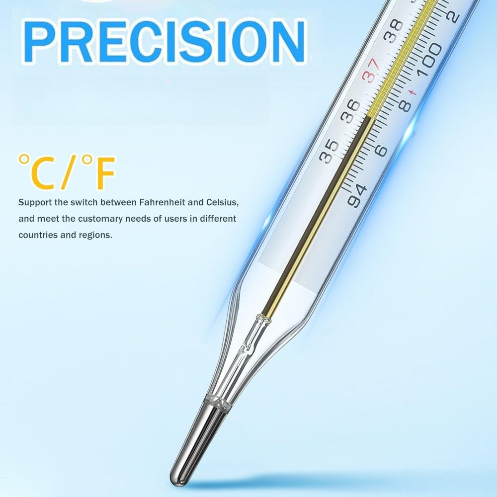 Digital Indoor Thermometer 4 Pack - Large Display Room Thermometer with Accurate Fast Reading, Glass Sensor