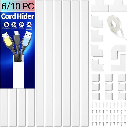 Cable Raceway Cord Hider for Wall Paintable White Self-Adhesive No-Drill for an Everyday Personal Care Routine