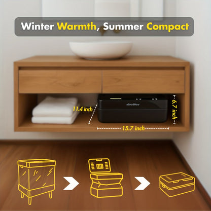 Electric Towel Warmer 35L Large Capacity Foldable Blanket Warmer with Timer & Drying Mode, Fast Heating