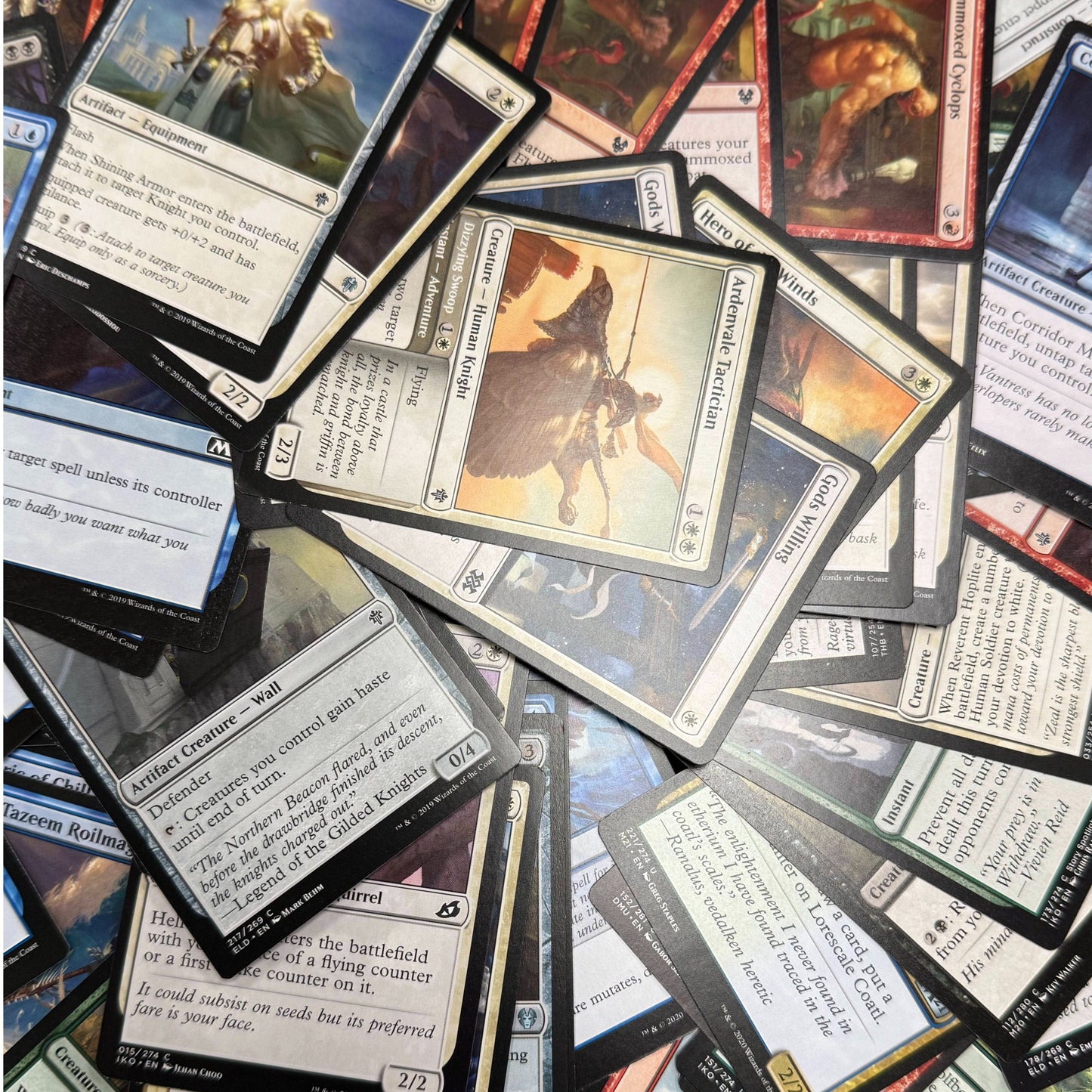 Card Game 100-Card Fantasy Bundle with 85 Assorted Cards, 10 Land Cards and 5 Additional Cards