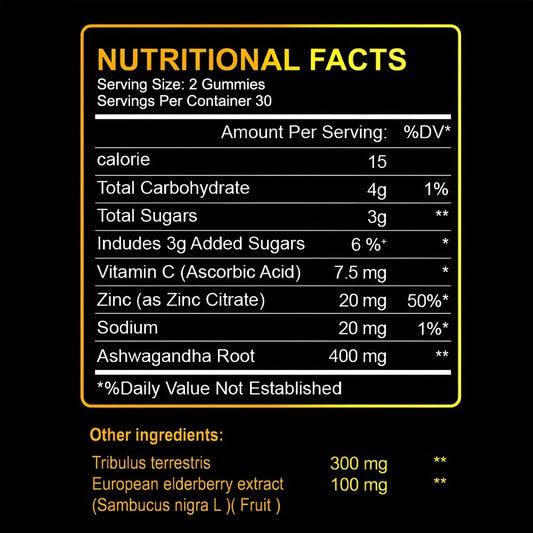 GIRTH Men's Performance Gummies with Ashwagandha for Bath Time, Home Spa and Personal Care
