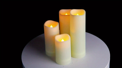 24-Piece Flameless LED Candle Set with Four Remotes and 4-, 5- or 6-Inch Battery-Operated Candles for Event and Home Decor