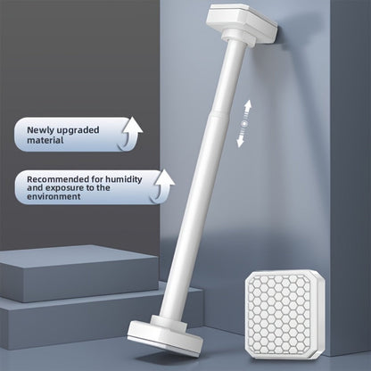 Tension Curtain Rod No Drill Telescopic Shower Bathroom Towel Rack Adjustable Hanging Rod Balcony Coat Hanger Drying Rod