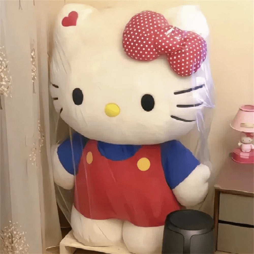 Plush Toy Hello Kitty 16-Inch Character Doll in Red-Blue or Pink-Blue Outfits for Display for Character Display, Room Decor and Gift