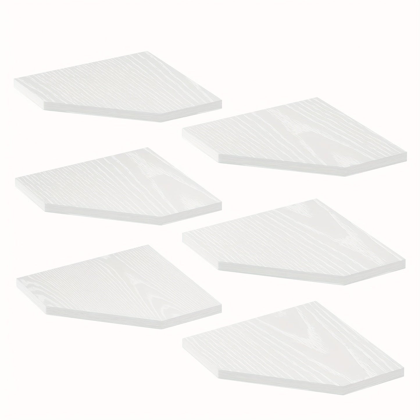 Floating Corner Wall Shelf 5-Sided Wall Mounted Storage Rack – Modern Display Unit for Bathroom, Kitchen, Bedroom & Living Room – Set of 2