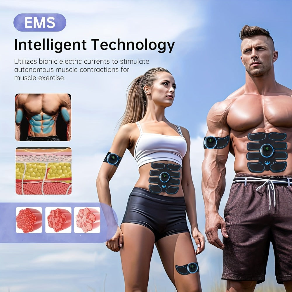 EMS Stimulator Abdominal Training Belt, Electronic Ab Toner for Whole Body Fitness & Strength Training