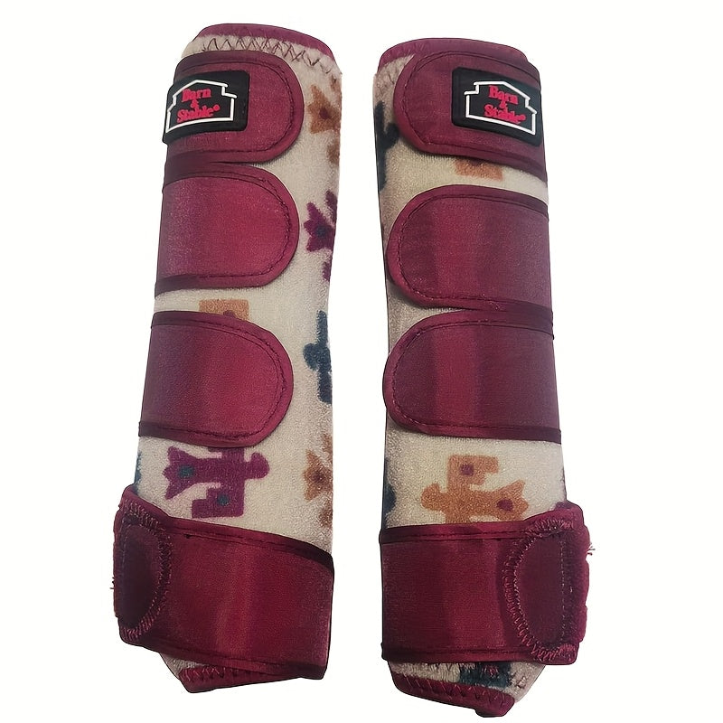Horse Leg Wraps & Sports Boots – Ultra-Breathable Impact-Resistant Protective Boots for Front & Rear Legs, Endurance Training, 5 Patterns