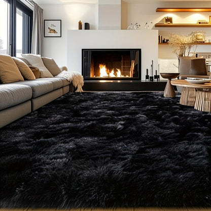 Area Rug for Bedroom, 8x10 Fluffy Shag with 1.8-Inch Plush Pile and Nine Colors for Bedroom or Living Room