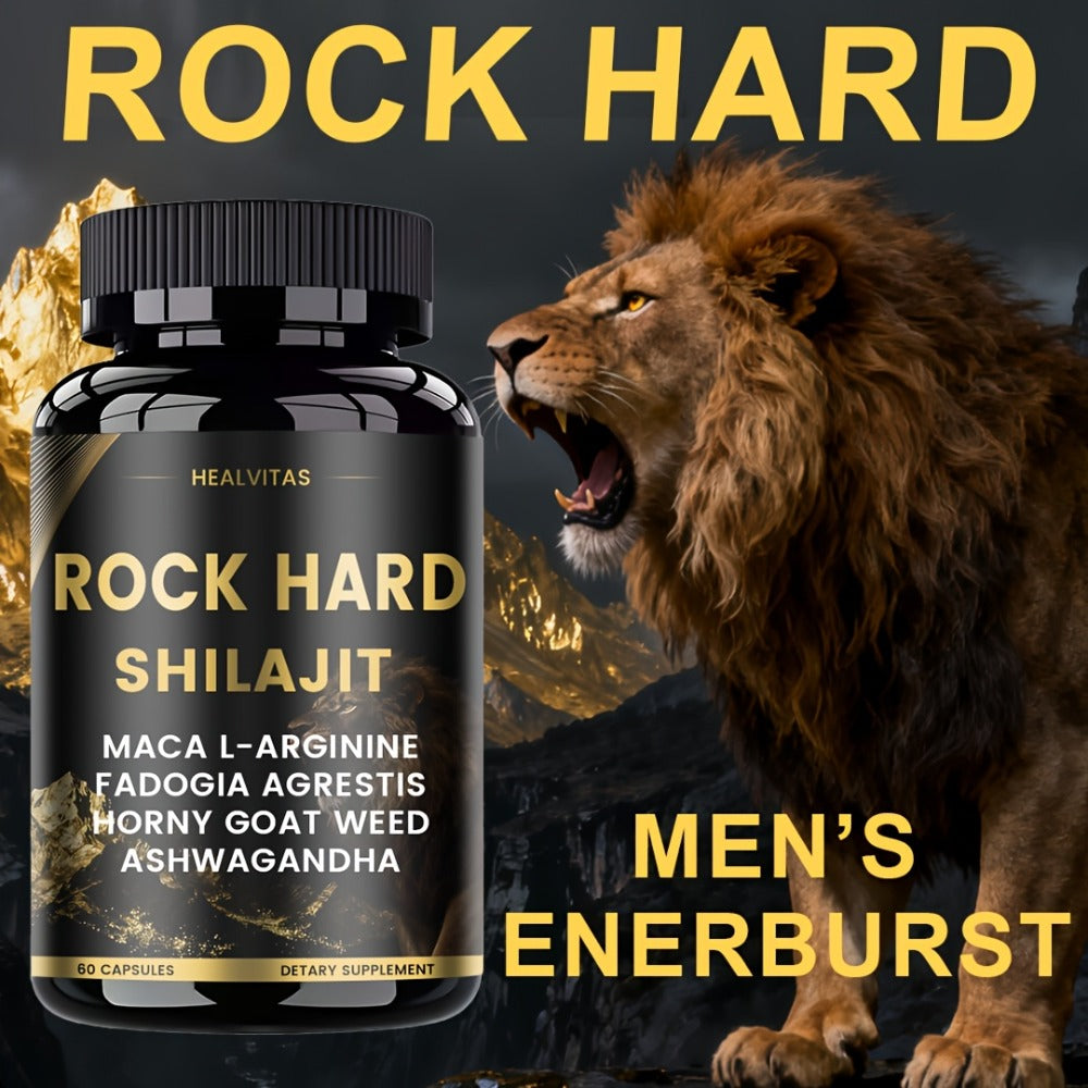 Shilajit Ashwagandha Capsules with Taurine, Ginseng & Turmeric, 5-in-1 Natural Energy, Mood, Nerve & Antioxidant Support
