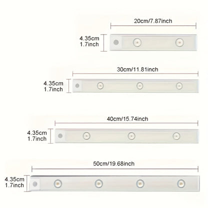 Motion Sensor Cabinet LED Strip Light USB Rechargeable 1400mAh - 3 Color Dimmable Wireless for Home Cooking, Dining and Outdoor Meals