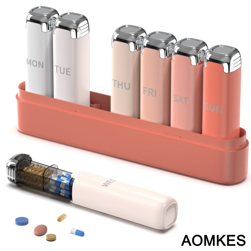 Weekly Pill Organizer for Women, 7-Day 3-Times-a-Day Pill Box with 21 Compartments, Removable Travel Pill Case
