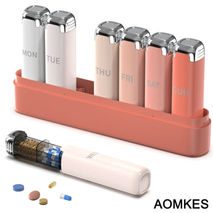 Weekly Pill Organizer for Women, 7-Day 3-Times-a-Day Pill Box with 21 Compartments, Removable Travel Pill Case