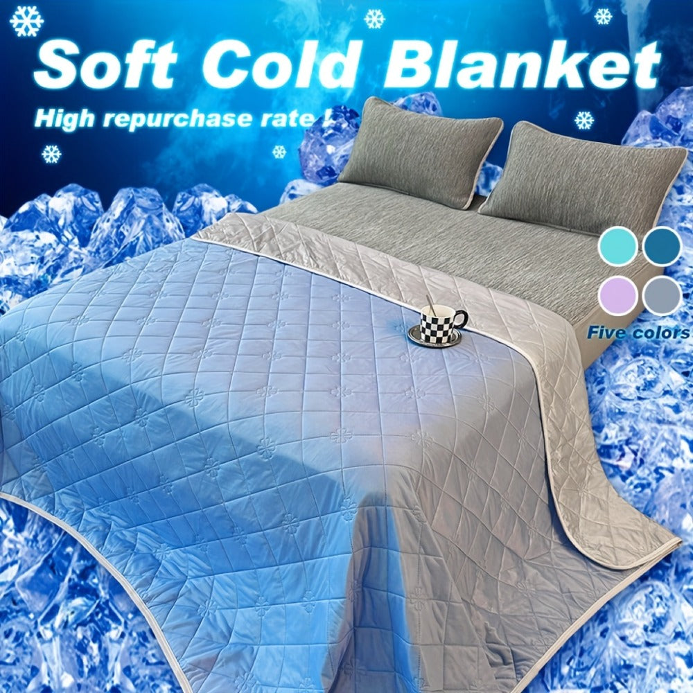 Cooling Blanket for Hot Sleepers, Knit Acrylic Throw Blanket, Breathable Air-Cooled Comforter for Summer