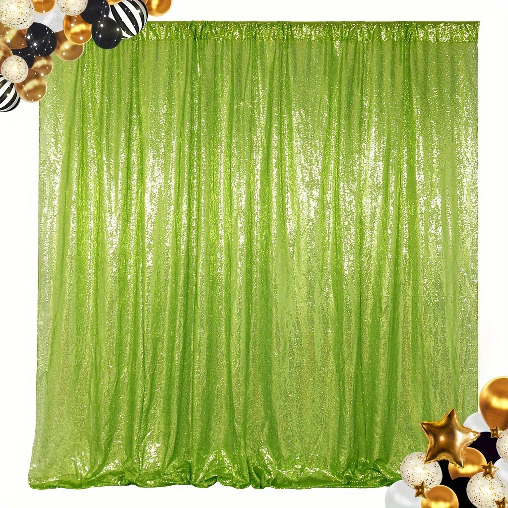 Sequin Backdrop Curtain for Party Wedding – 4x8ft Shimmering Glitter Curtain for Birthday Photo Booth Stage Decoration, Easy Hang