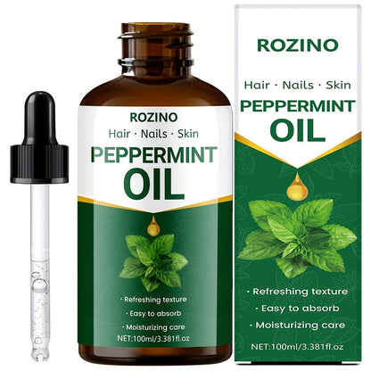 Essential Oil Peppermint 100ml Dropper Bottle for Diffuser, Shower, Massage and External Body Care