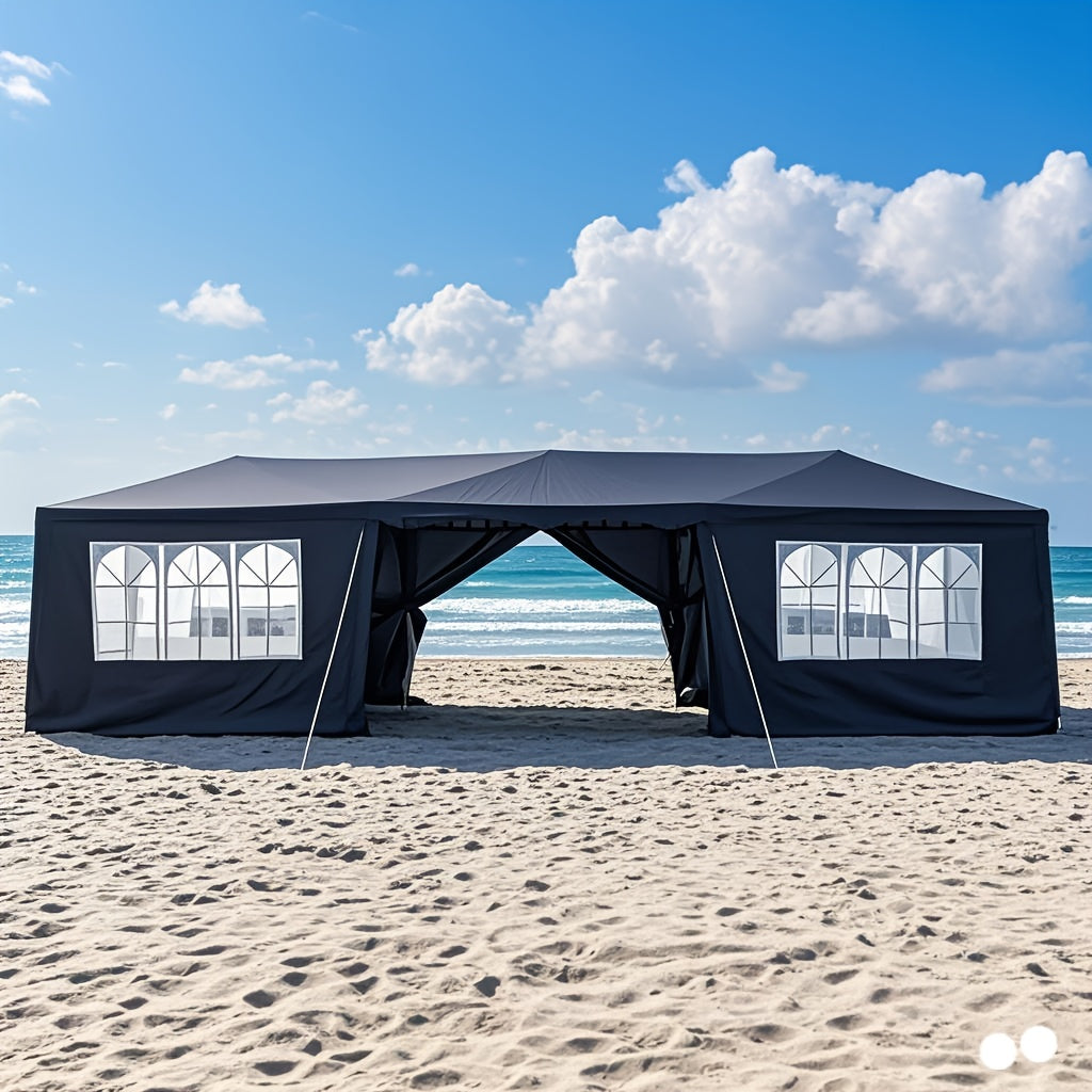 Party Tent Black Waterproof Iron Frame | Wedding Patio Camping Gazebo