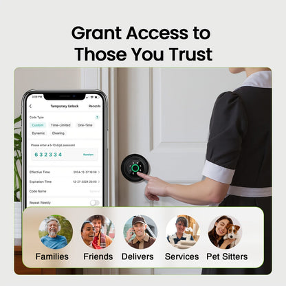 Smart Door Lock GHome K10 K10 PRO K20 and KD03 PRO Knob Models with Three or Four Access Methods