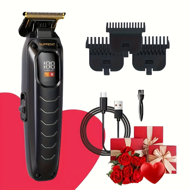 Hair Clippers & Beard Trimmer Set for Men - SUPRENT Professional Cordless Grooming Kit with T-Blade Trimmer