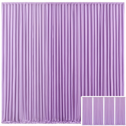 Blackout Backdrop Curtain 4 Pack 5x10 Ft - Heavyweight Nonwoven, Wrinkle-Resistant for Entryways, Bedrooms and Living Spaces