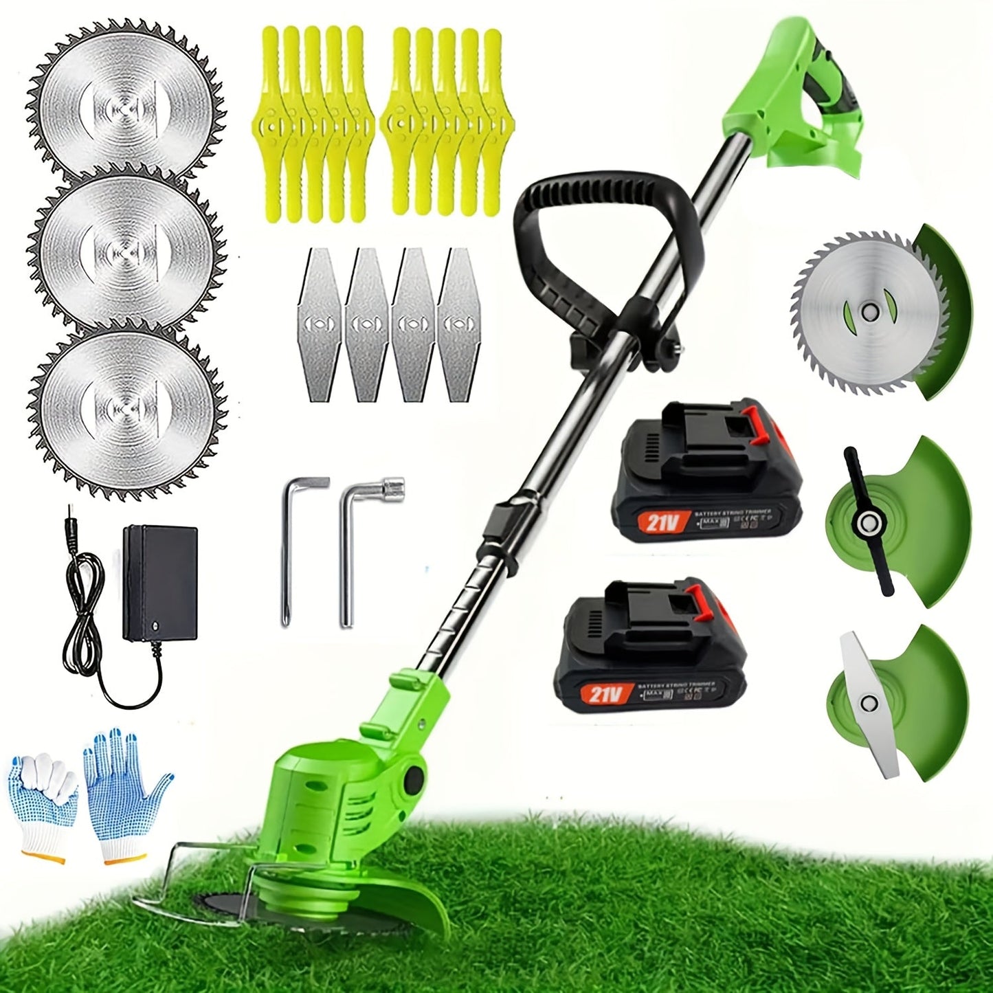 Cordless Electric Weed Wacker, Handheld Lawn Trimmer Garden Yard for Garden, Patio and Yard Use