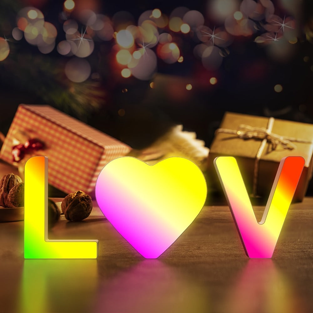 LED Letter Lights Music Sync – Colorful Flashing Marquee Alphabet Lights for Room Decor, Party, Bedroom, Festival & Camping