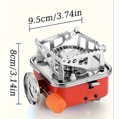 Windproof Camp Stove 3500W Portable Foldable Gas Burner Piezoelectric Ceramic Ignition Compact for Garden, Patio and Yard Use