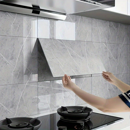 Peel and Stick Marble Wall Tiles – Self-Adhesive Backsplash Panels for Kitchen Bathroom Living Room