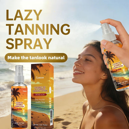 Self Tanning Spray with Coconut Oil 100ml Sunless Tanner for Natural Bronze Glow – Sun-Kissed Complexion Indoor Self Tan Hydrating