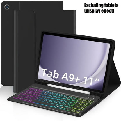 Pink or Green Detachable Backlit Keyboard Case for Samsung Galaxy Tab A9+ 11-Inch with Pen Slot