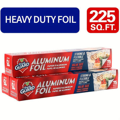 Aluminum Foil Roll 12 Inch Wide Restaurant Grade, Food Safe Disposable Wrapping for Burritos, Hot Dogs & Sandwiches