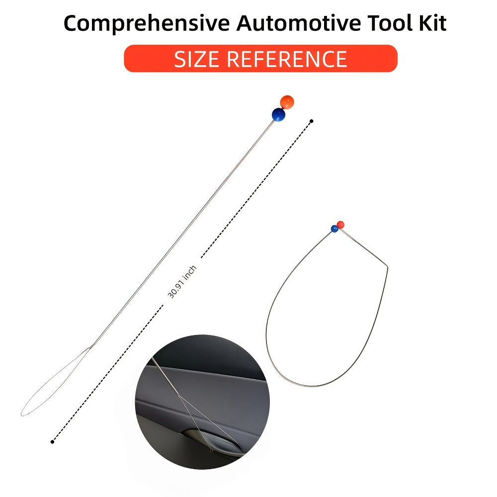 Air Wedge Pump Car Door Unlock Kit – Emergency Lockout Tool Set with Long Reach Grabber & Window Opening Gripper