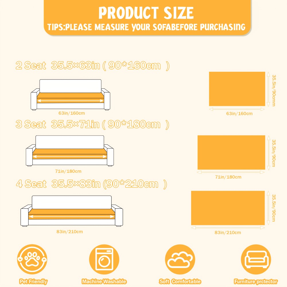 Sofa Cover, One-Piece Chenille Bohemian Pattern Couch Pad in White or Green for Two to Four Seats