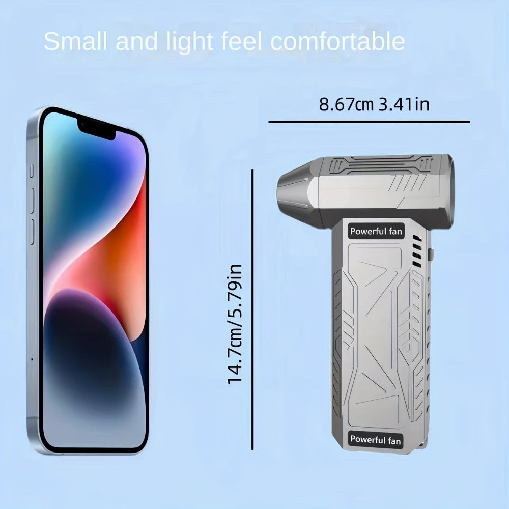130000 RPM USB Turbo Fan Cleaner, Portable Handheld Electric Air Blower for Car Detailing, Dust Removal