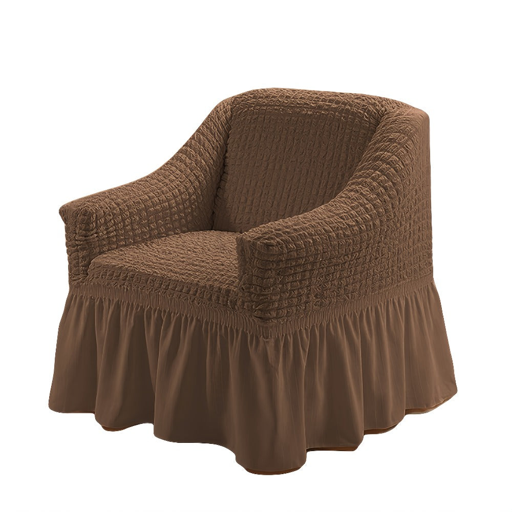 Sofa Cover Seersucker Stretch Slipcover with Elastic Band Closure for 1 to 4-Seater Sofas in Eight Colors