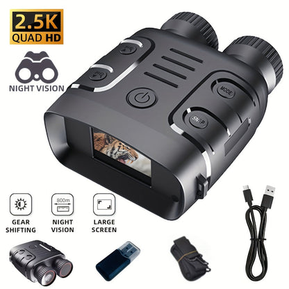 Infrared Night Vision Goggles HD 2.5K with 10X Zoom & CMOS Sensor – Full-Dark Visibility Binocular Scope for Hunting