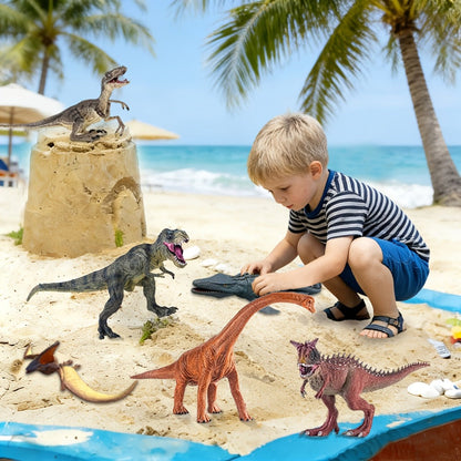 Jumbo Dinosaur Toys Set of 6, Realistic Large Dinosaur Figures for Kids, Dino World Playset for Boys & Girls Ages 3+
