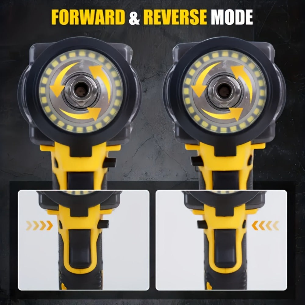 Brushless Impact Wrench for Dewalt 20V Battery - 1/2 Inch -Ft High Torque Electric Impact Gun, 3300 RPM for Cars & Home Use