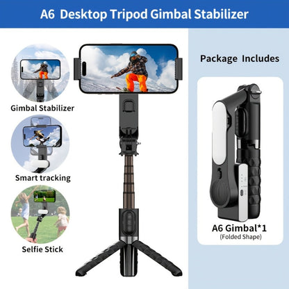 3-in-1 Phone Gimbal Stabilizer with Selfie Stick & Tripod Stand, 1-Axis Anti-Shake Handheld Stabilizer for iPhone & Android