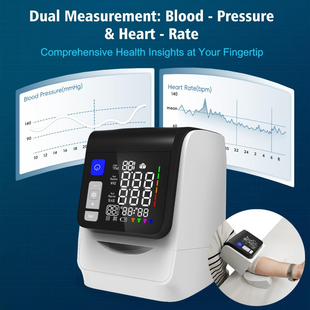 Blood Pressure Monitor Upper Arm - Digital BP Machine, Large Display, 2-4 User Memory 199 Readings