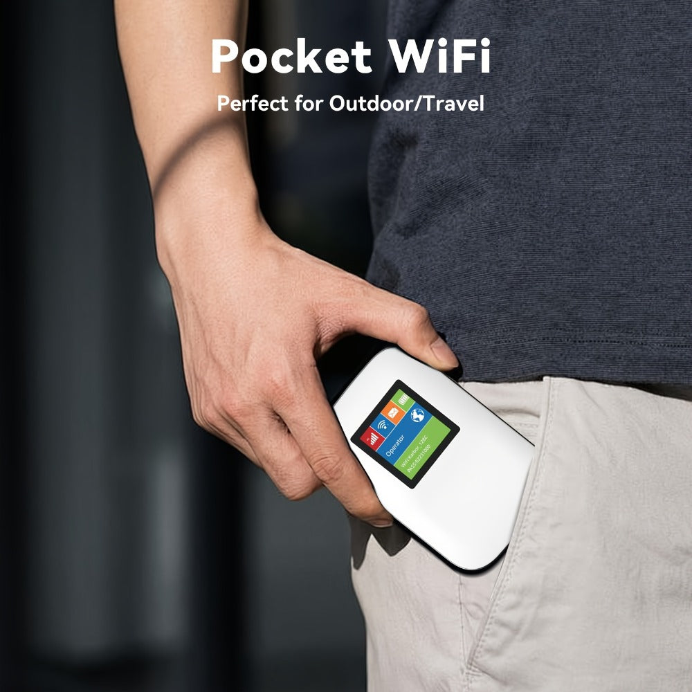 4G LTE Mobile WiFi Hotspot with SIM Card Included, Connect Up to 10 Devices, No Contract, Verizon & AT&T Compatible