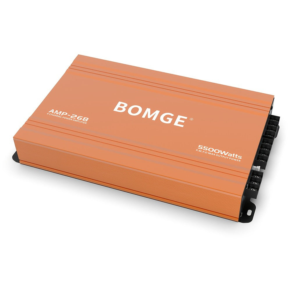BOMGE 4-Channel Car Amplifier 2500W Max Power for Subwoofers & Speakers Full Range Class AB Vehicle Audio Amp AMP-228 AMP-268-A AMP-268-C