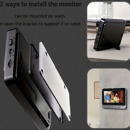 Wireless Video Doorbell Camera No WiFi No App Required 4.3-inch IPS Monitor 960P Night Vision for an Everyday Personal Care Routine