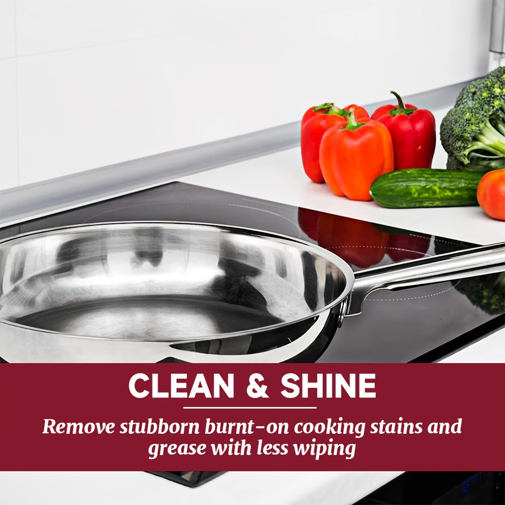 Ceramic Stove Cleaner Gel – Fast-Acting Stovetop Cleaner Removes Burnt-On Grease & Stains Without Scratching